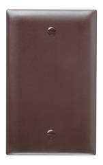 Pass & Seymour TP13 1 Gang Blank Wall Plate, Brown