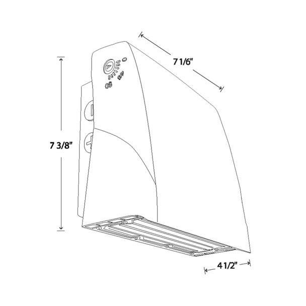 RAB Rab SLIM17FA15ADJ Field Adjustable LED Wallpack 15W (0-90Â° Angle) SLIM17FA15ADJ