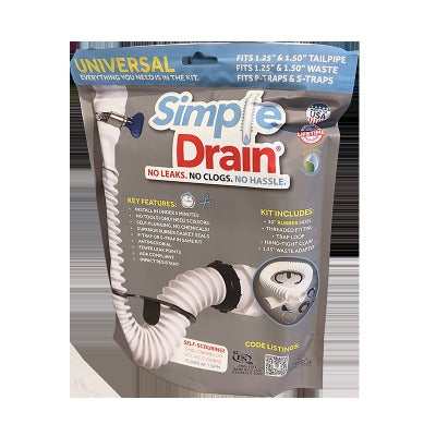 SIMPLE DRAIN Crushproof Tubing 3EA-1V2-TC0 Flexible P-trap