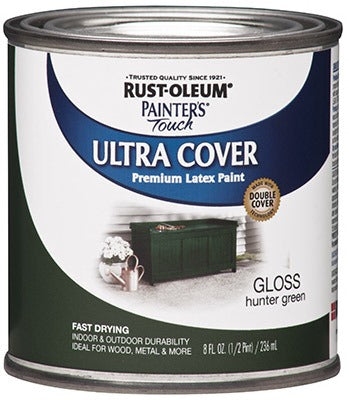 RUST-OLEUM Rust-oleum 1938-730 Latex Paint Hunter Green 0.5 Pint