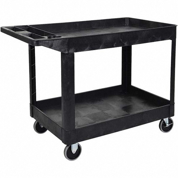 LUXOR Luxor XLC11-B Utility Cart 2 Shelf Locking Black