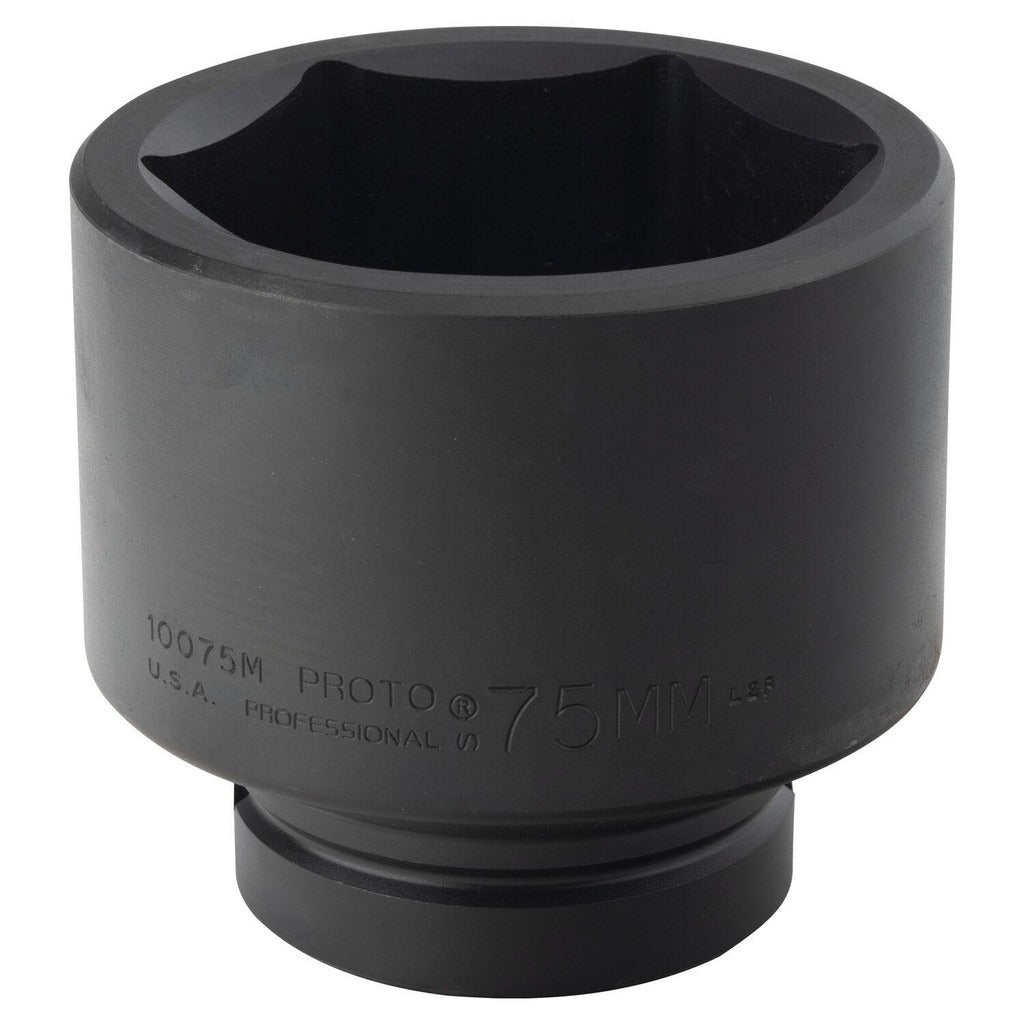 PROTO Proto J10075M Impact Socket 1 in Drive 75mm 6-point