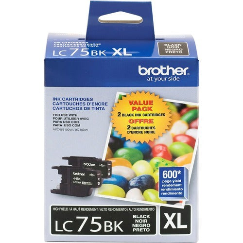 BROTHER Brother BRTLC752PKS Black Ink Cartridge 2 Pack