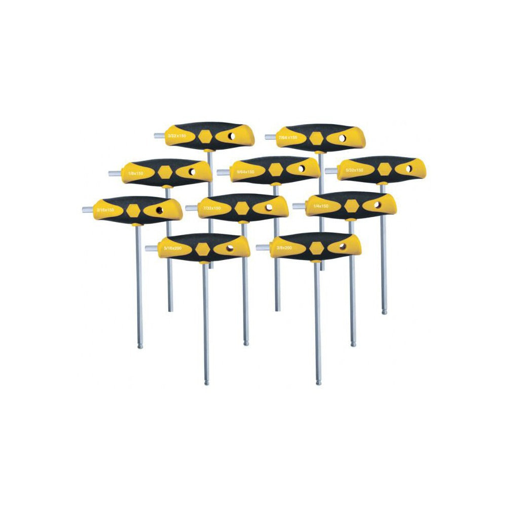WIHA Wiha 54097 T-handle Ball End Hex Key Set 10 Piece