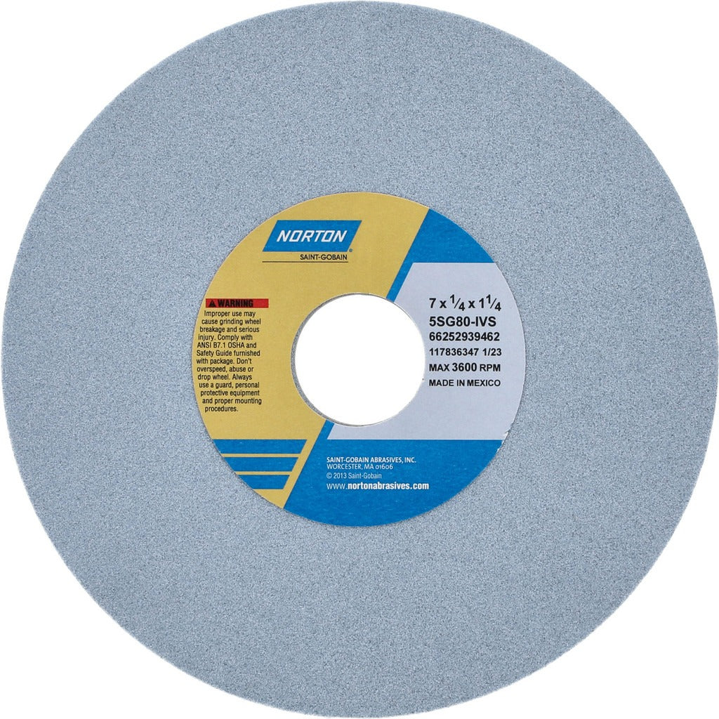 NORTON Norton 66252939462 Surface Grinding Wheel 80 Grit 7 in