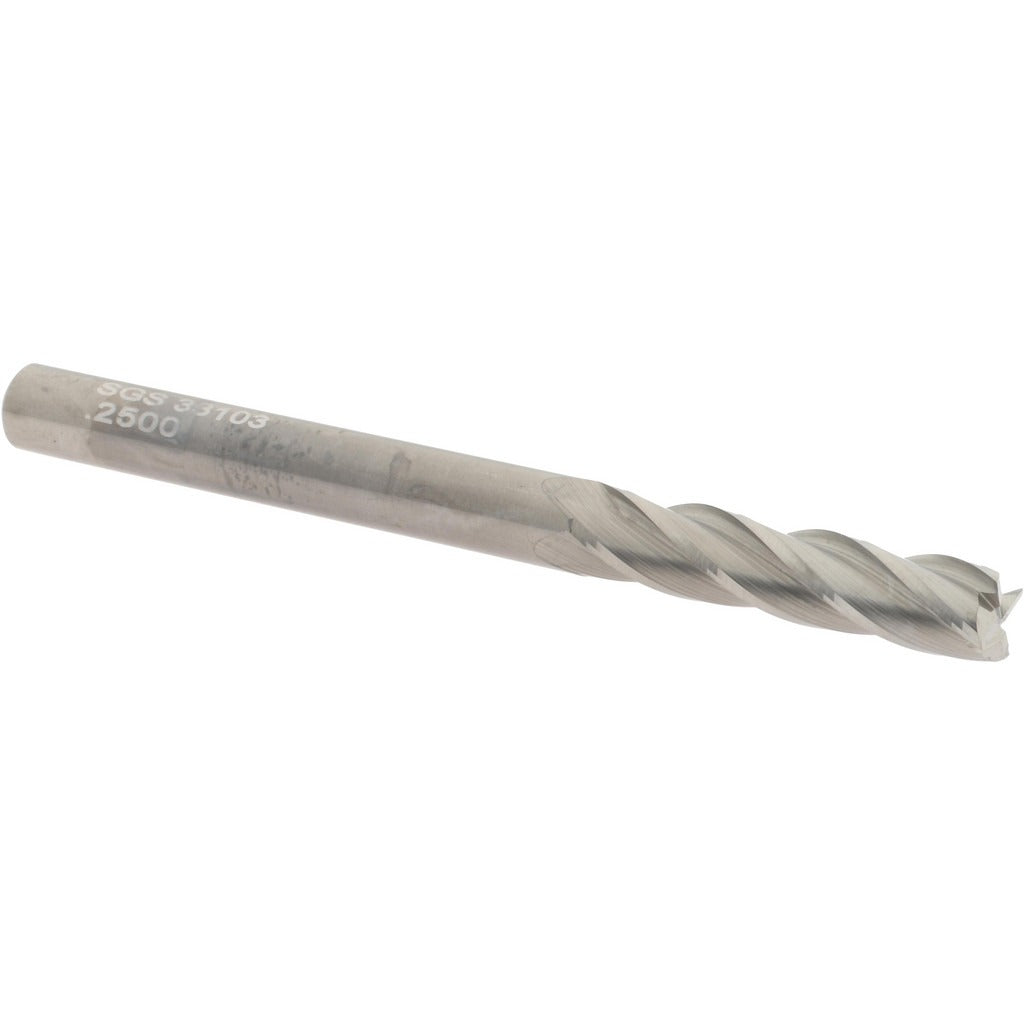 KYOCERA SGS PRECISION TOOLS Sgs 33103 Square End Mill 1/4 in 4 Flute Solid Carbide