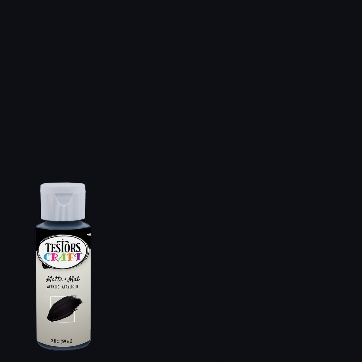 TESTORS Testors 292421A Craft Acrylic Paint Black 2 Oz