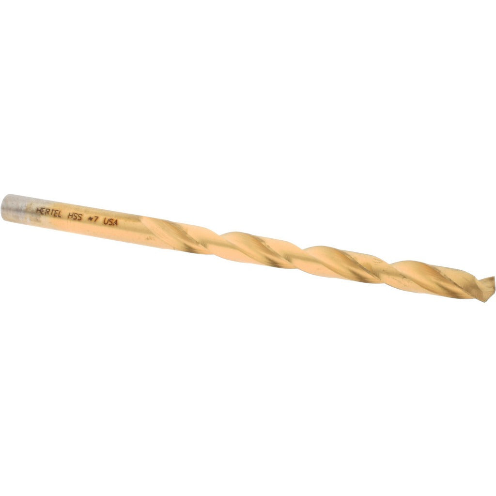 HERTEL Hertel 66694068 No. 7 Jobber Drill Bit 135 Deg Tin Hss