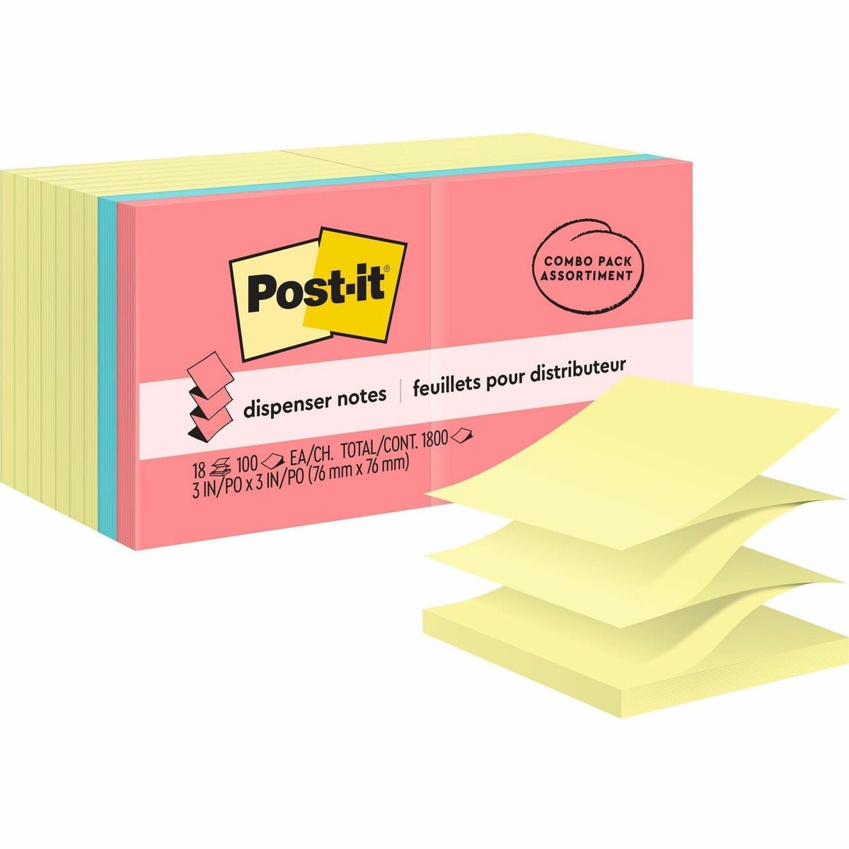 3M 3M MMMR330144B Post-it Dispenser Notes 3 x 3 in 18 Pack R330-14-4B