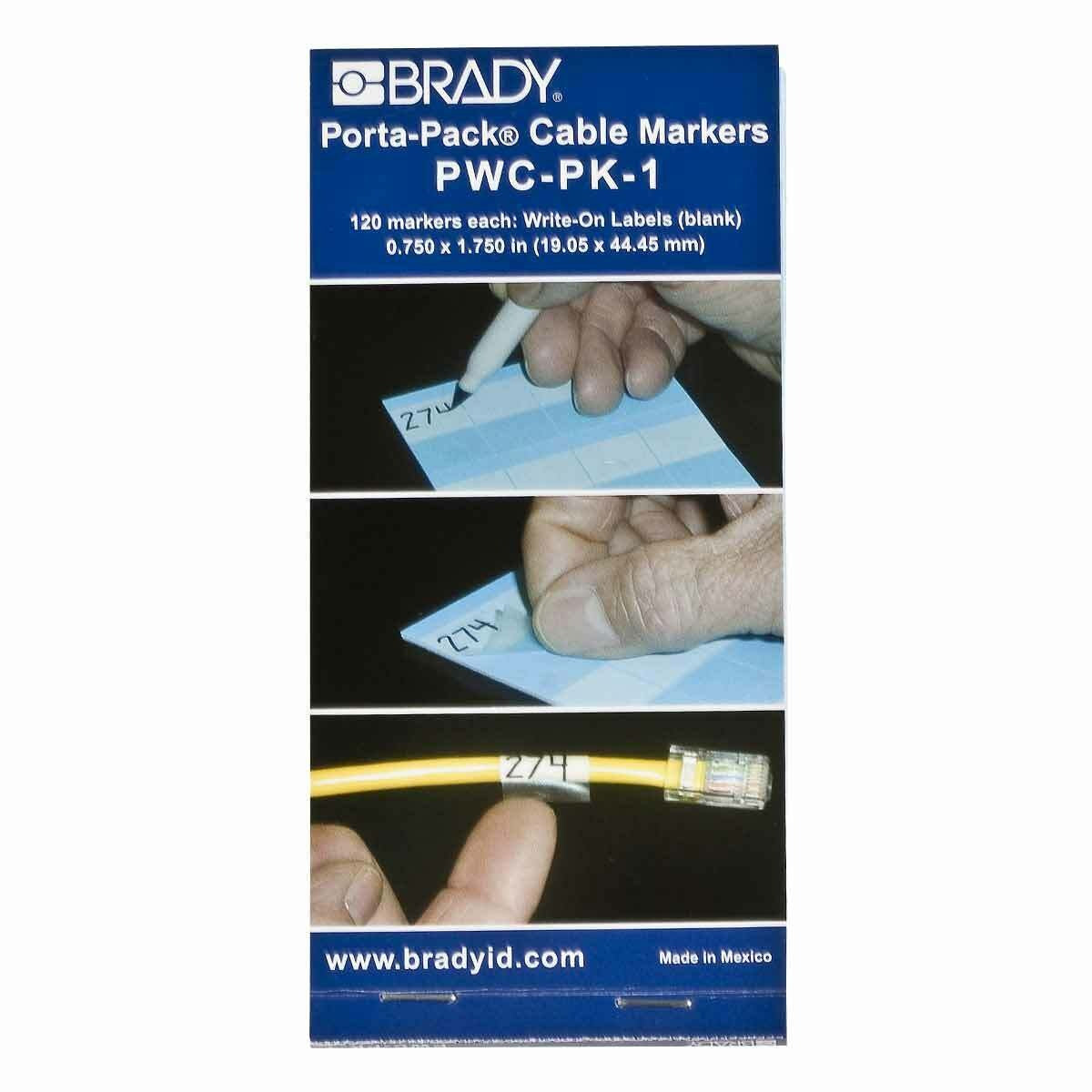 BRADY Brady PWC-PK-1 Porta PK WM Refill Legend 1.75 in H x 0.75 in W (10 Pages)