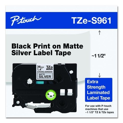 BROTHER Brother BRTTZES961G P-touch TZe label tape 1.50-inch x 26.20 ft (TZES961G)