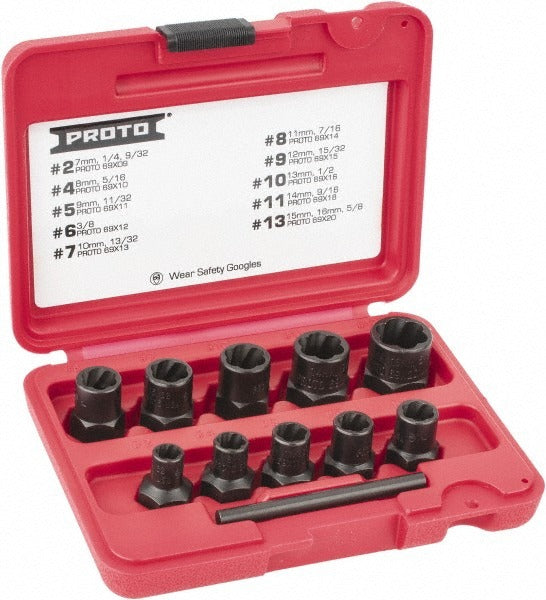 PROTO Proto J69X00 Bolt Screw Extractor Set 10 Piece