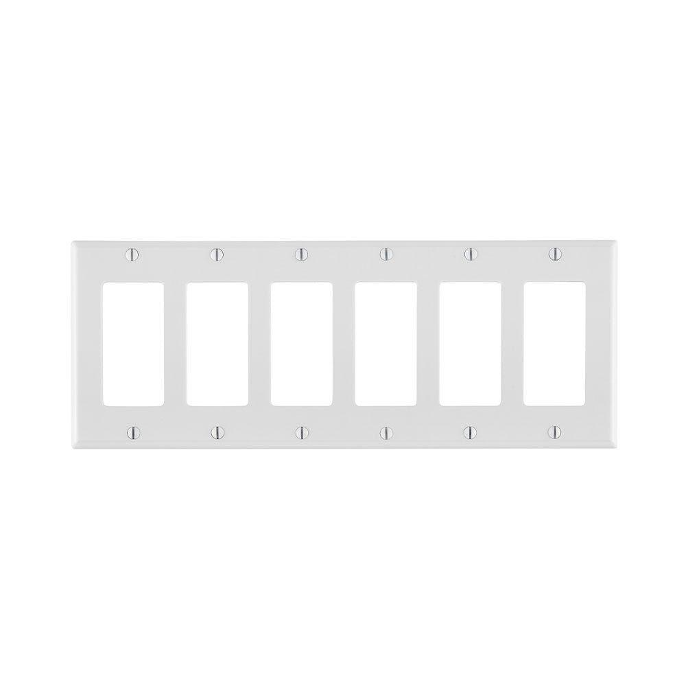 MULBERRY METAL PRODUCTS Mulberry Metal Products 86156 standard blank wallplate 6-gang (4.5 in H x 11.812 in W)