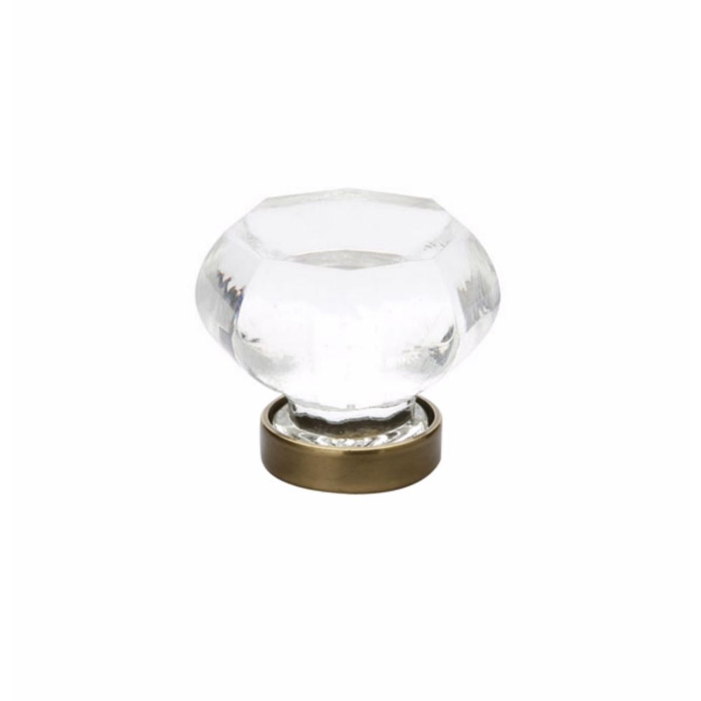 EMTEK Emtek 86010US7 Old Town Clear Cabinet Knob Antique Brass