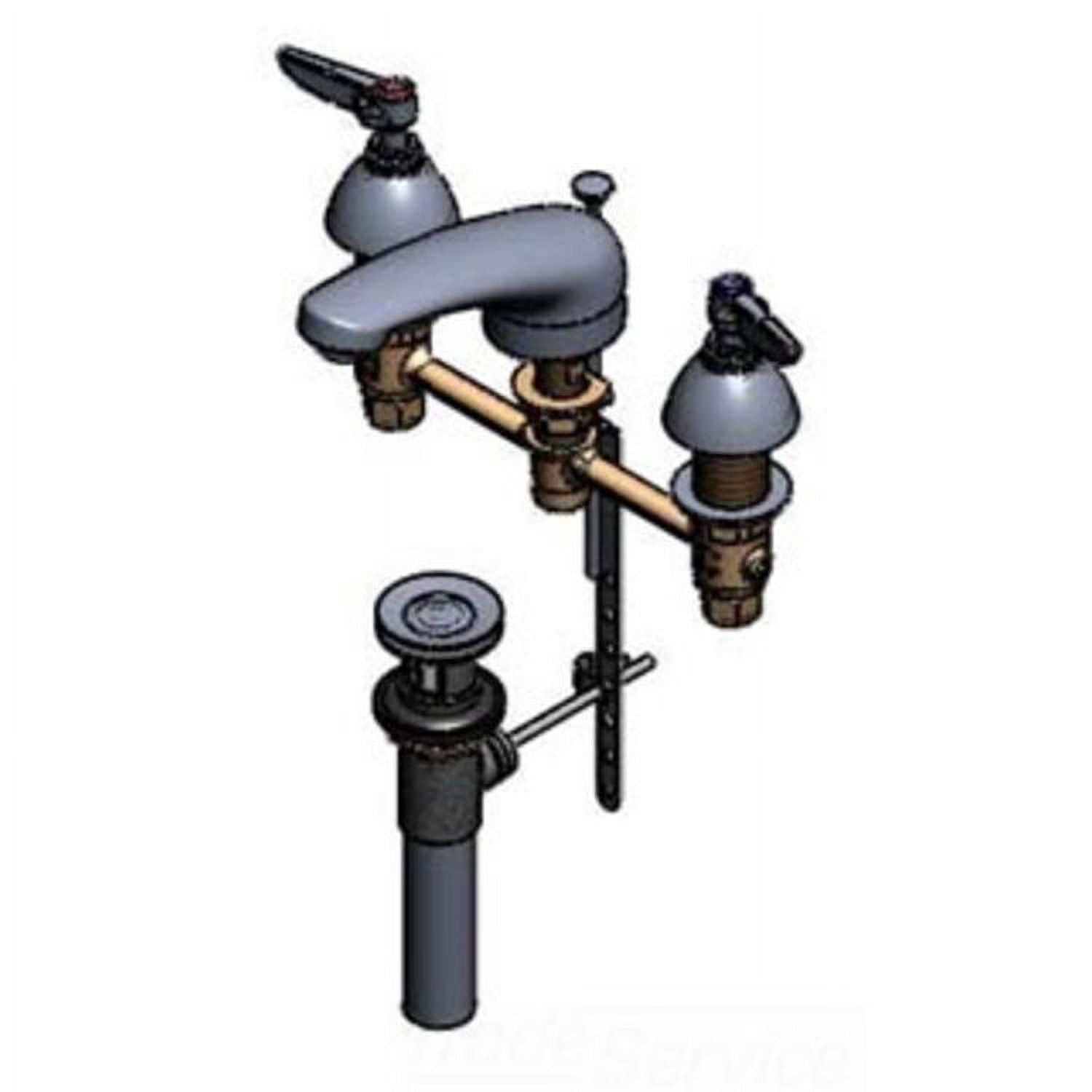 T&S BRASS Ts Brass B-2990-P Concealed Widespread Lavatory Faucet