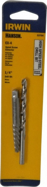 IRWIN Irwin 53704 Spiral Flute Screw Extractor Drill Set 2 Pc