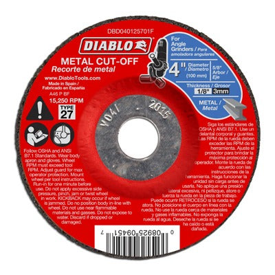 DIABLO Freud DBD040125701F Metal Cut-off Disc 4in 10 Pack