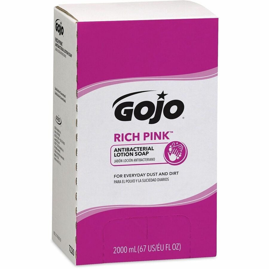 GOJO Gojo GOJ722004CT Rich Antibacterial Lotion Soap Refill 2000 mL (4/Pack)