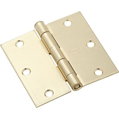 NATIONAL HARDWARE National Mfg N830-332 Satin Brass Door Hinge 3.5in 3 Pack
