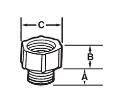 Steel Electric Products E35 SEPCO E35 1/2 Male to 3/4 Female Threaded Hub/Conduit Enlarger