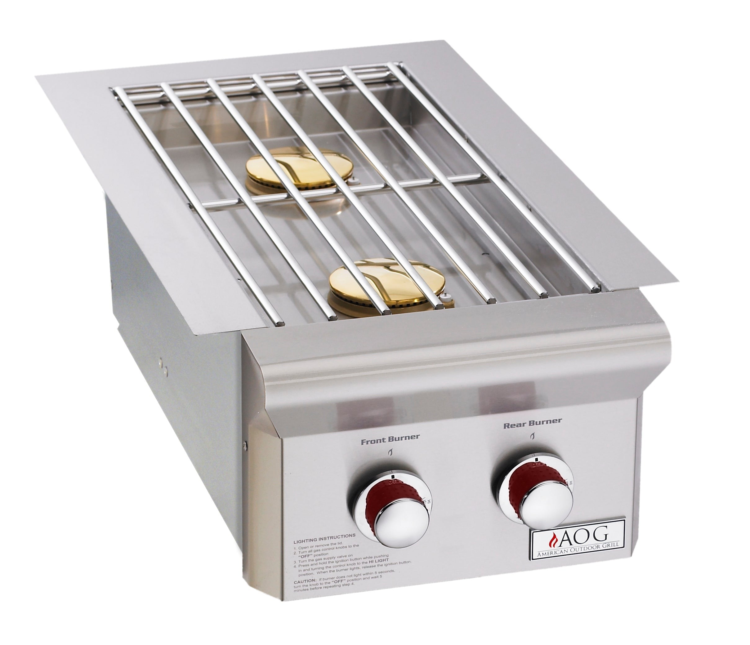 AMERICAN OUTDOOR GRILLS American Outdoor Grills 3282T Double Side Burner T Series 25,000 BTU (11 1/2 inches x 22 3/4 inches x 8 1/2 inches)