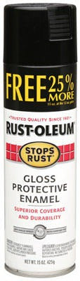 RUST-OLEUM Rust-oleum 254146 Gloss Black Spray Paint 15 Oz
