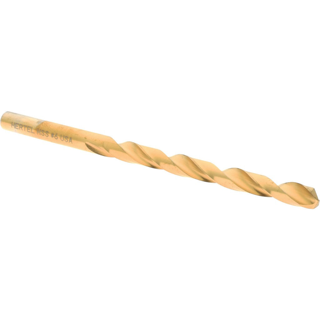 HERTEL Hertel 66694050 Jobber Drill No 6 Hss Tin 135 Deg