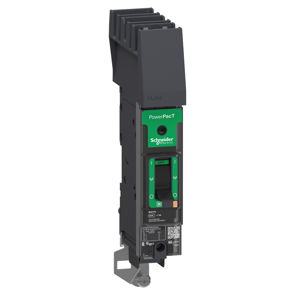 Square D BJA160201 Circuit Breaker, PowerPacT B, 20A, 1 Pole, 600Y/347VAC, 25kA