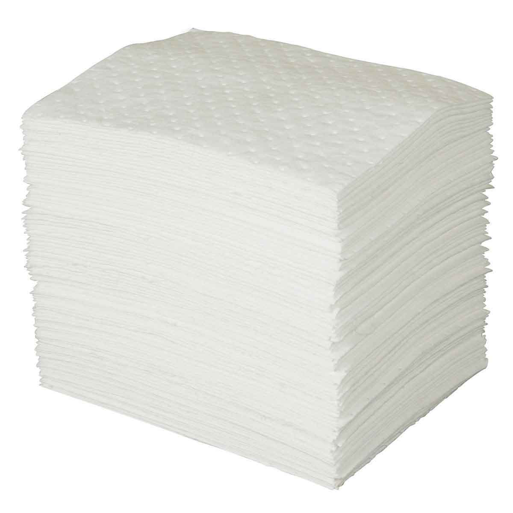 SPC OP100 Oil Plus Oil Only Absorbent Pads Heavy Weight 15 x 19 Absorbency Capacity 26 gal