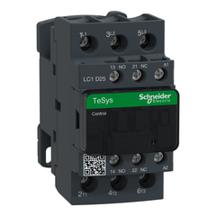 Schneider Electric LC1D25G7 Square D 600 VAC 25 Amp 3-Pole 1NO 1NC Screw Terminal Full Voltage Non-Reversing IEC Contactor