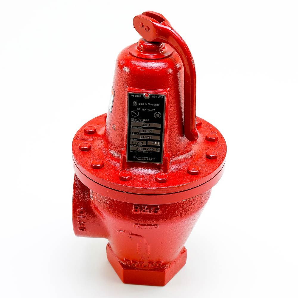 Bell & Gossett 110033 Relief Valve 30# 3300000 BTU