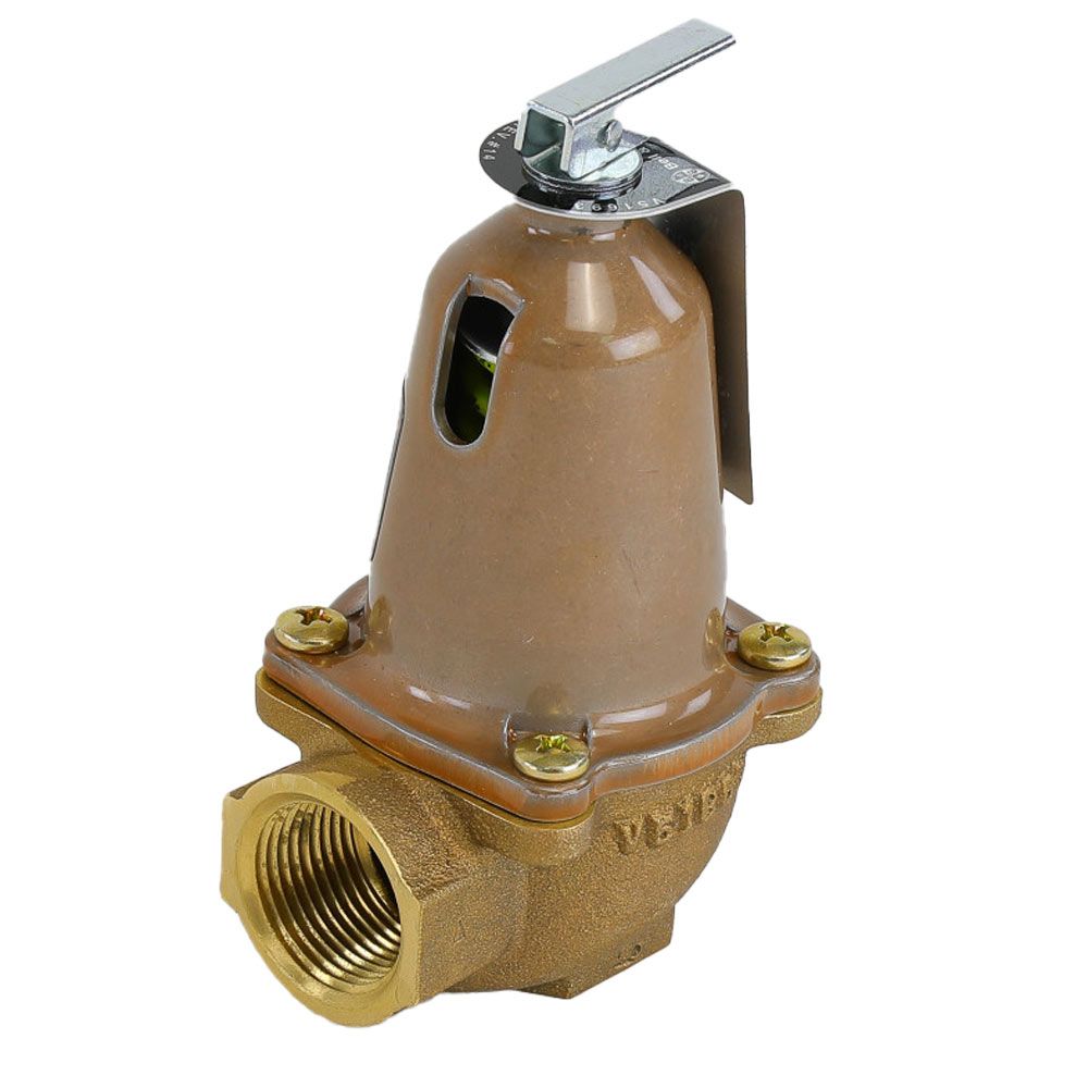 Bell & Gossett 110125 Safety Relief Valve 3/4 Inch NPT Brass for Hot Water