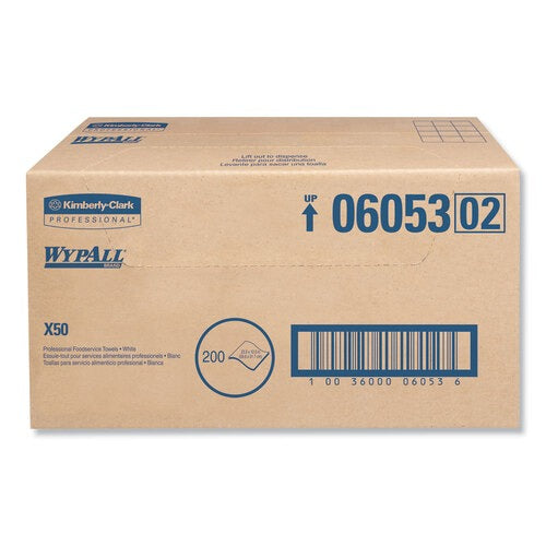 KIMBERLY-CLARK Kimberly-Clark KCC06053 Wypall Critical Clean Foodservice Cloths 12.5 x 23.5 (200/Carton)