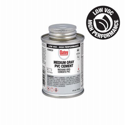 OATEY Oatey Company 30883 Gray Medium Body Pvc Cement 4 Oz