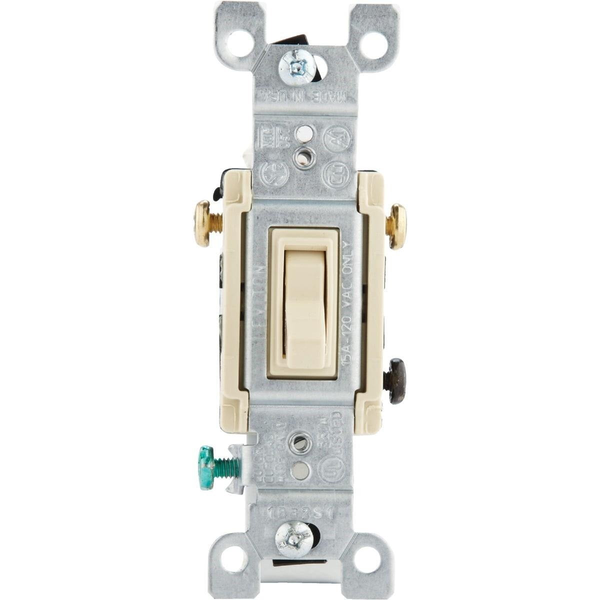 LEVITON Leviton 214-01453-02I Quiet Grounded Toggle 3-Way Switch 15A (Each)