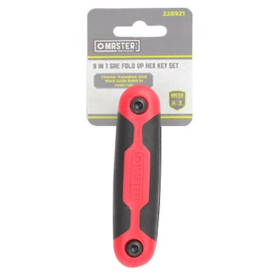 GREATSTAR Bsc Preferred GS050815 9-in-1 Sae Fold-up Hex Key Set