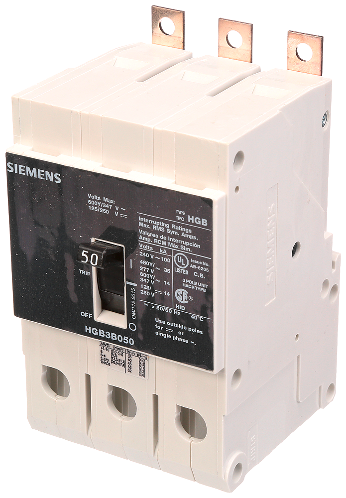 Siemens HGB3B050B BRKR HGB 50A 3P 480Y