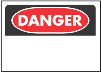 HILLMAN Hillman Fasteners 842052 Danger Blank Sign 10x14 Inches
