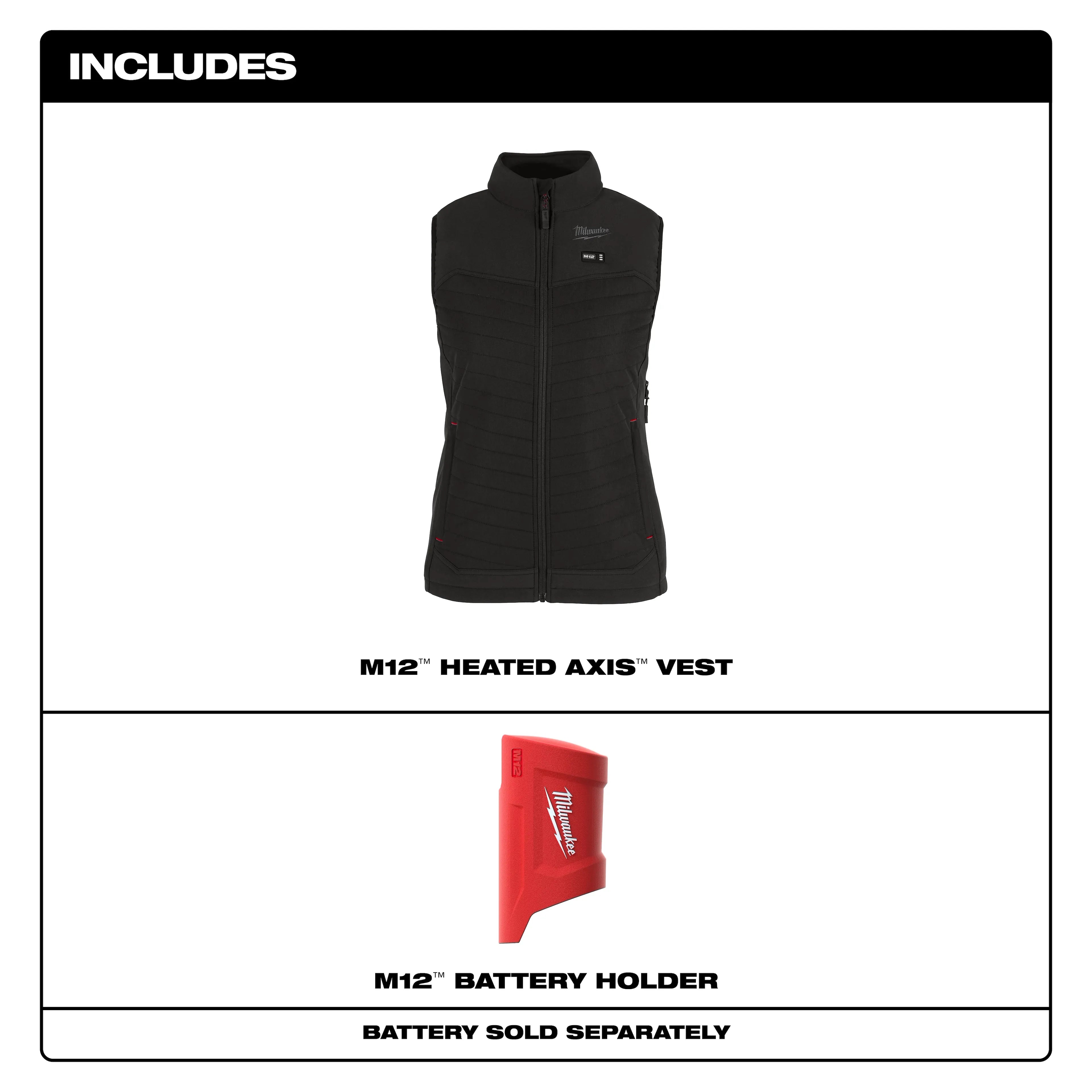 MILWAUKEE Milwaukee F300B-20XL M12 Women's Heated Axis Vest (XL)