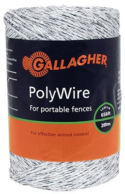 GALLAGHER Gallagher North America G62004 Polywire 1/16 in X 656 Ft