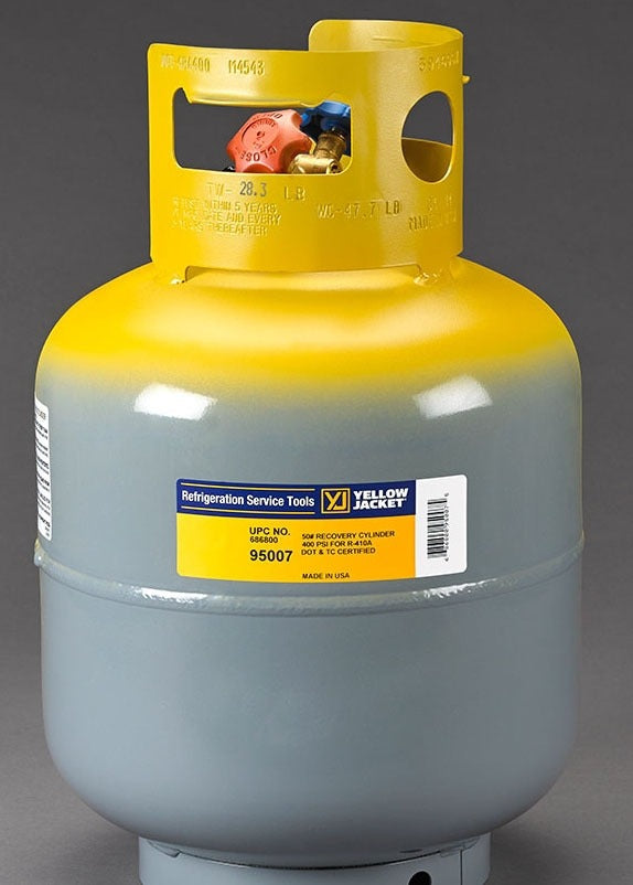 YELLOW JACKET YELLOW JACKET 95013 Refrigerant Recovery Cylinder with Float Switch 50 lb 400 psi