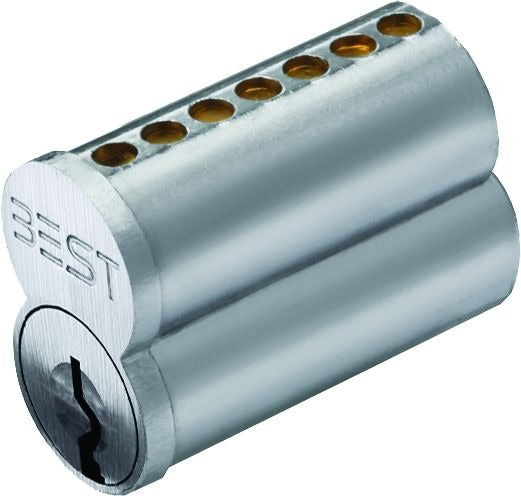BEST Best 1C7F1626 7 Pin F Keyway Uncombinated Core Satin Chrome