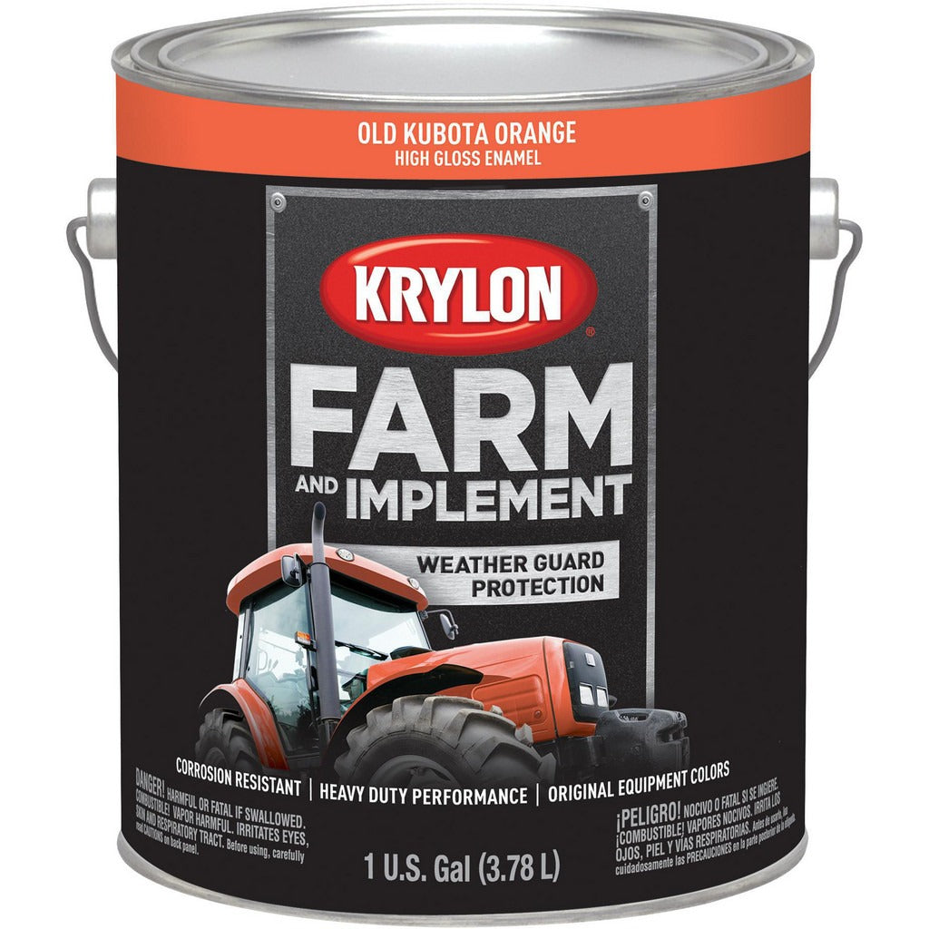 KRYLON Krylon K01978008 Brush-on Paint 1 Gal Old Kubota Orange