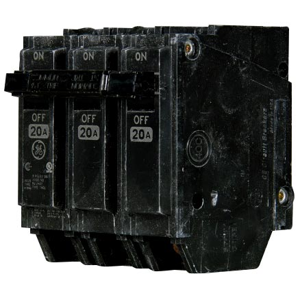 GE THQL32060 THQL Compact Molded Case Circuit Breaker, 240 VAC, 60 A, 10 kA, 3 Poles, Non-Interchangeable Thermal Magnetic/LI Trip