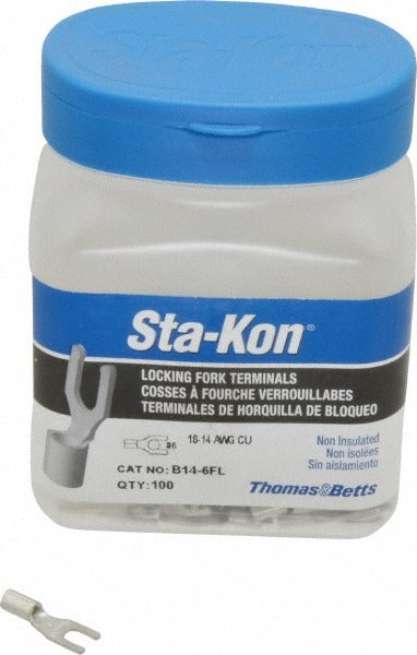 THOMAS & BETTS Thomas Betts B14-6FL Locking Fork Terminal 600V Crimp
