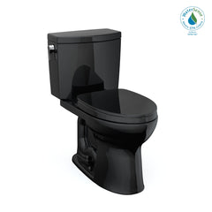 Toto MS454124CUF#51 Drake II 1G Two-Piece Elongated 1.0 GPF Universal Height Toilet with SS124 SoftClose Seat WASHLET+ Ready Ebony