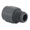 Charlotte PVC 08109 1400 Schedule 80, Male Adapter, Socket x MPT End, 1-1/2 Inch, PVC