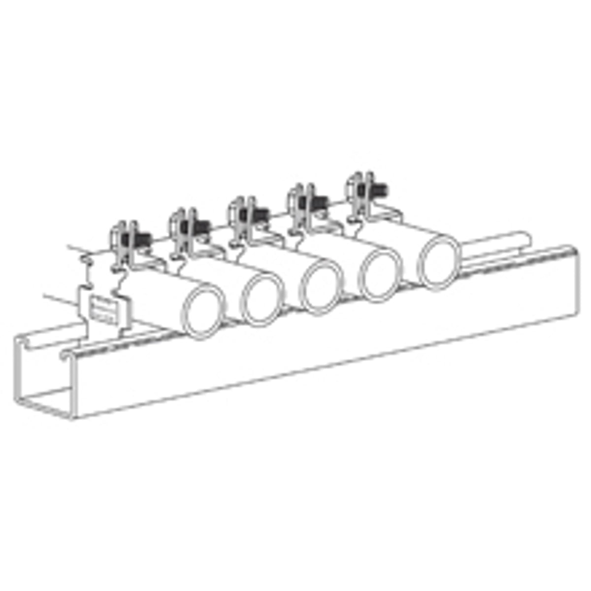 B-Line B2608ZN 1/2-Twist Ear Pipe Clamp 300 lb 1/2 in Rigid Conduit