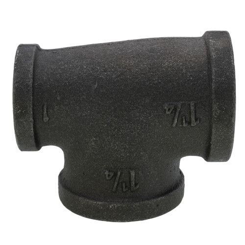 Everflow BMRT1415 | 1-1/4 x 1 x 1-1/4 Black Reducing Tee