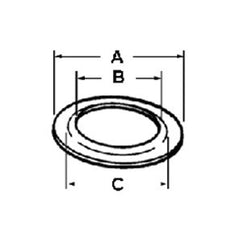 Bridgeport 1065 Washer, Reducing, Galvanized Steel, Size 1 1/4 Inch - 3/4 Inch